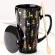 Oussirro 500ml Couple Cup Ceramic Coffee Mug With Spoon An Cover Creative Valentine's Day Wedding Birthday Coffee Cups