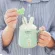 Kawaii 3D Cartoon Rabbit Ceramic Mug with Lid and Bow Spoon Porcelain Drinking Cup Cup Cup Cup Cup Cup Cup