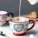 Household Creative Ceramic Cup Coffee Cup Milk Mug With Handle Breakfast Cereal Cup Tea Cup Water Cup Tripe Mug