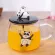 500ml Creative Heat-Resistant Glass Mug with Lid Borosilicate Cartoon Panda Milk Breakfast Coffee Cup Home