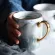 Nordic Style Marble Mugs Ceramic Grain Penh Coffee Cup Breakfast Milk Milk Milk Porcelain Cup S Dropshiping