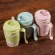 350ml/450ml Creative Rice Husk Fiber Plastic Tumblers Coffee Cups And Mugs Travel Mug Water Bottle Milk Cups Adults S