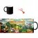 Super Mario Hot Reactive Sensitive Mugs Black White Changing Color Ceramic Mug Porcelain Tea Coffee Cup 12oz