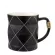 Nordic Golden Black and White Grid Geometry Ceramic Coffee MUG Porcelain Juice Drinking Cup Cup Cup Cup Cup Milk Tea Cup MJ731