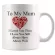 The White Ceramic Mug with Beautiful Message To Mum Moth Birthday Present 11OZ Funny Coffee Cup