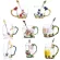Color Enamel Glass Coffee Mugs Tea Cups with Heat Resistant Water Home Office Drinkware Lover