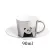 Creative Coffee Mug with Tray Cup Plating Mirror Reflection Cup Mug Ceramic Coffee Cup and Set Travel Stirer Funny Mugs