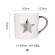 Creative Gold Ceramic Mug Ceramic Coffee China Bone Milk Tea Cup Love Heart Stripe Drinkware 350ml Home Kitchen