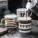 Creative Gold Ceramic Mug Ceramic Coffee China Bone Milk Tea Cup Love Heart Stripe Drinkware 350ml Home Kitchen
