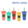 473ml/700ml/710ml Color Changing Coffee Cup with LOD with Logo Straw Reusable Cups Plastic Tumbler Matte Finish Plastic Cup