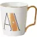 Bone Personality English Lettering Gold Tea Mug Set Home Office Drinkware Couple Coffee Cups Super For Friend
