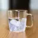 CUTE LAVENDER RABBIT GLASS MUG LOVELY COFFEE MUG Heat Resistant Glass Tea Cup Beer Mug Japanse Coffee Cup Zakka Novelty