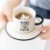 Creative Ce rate Mug with Spoon Tray Cute Cat Relief Coffee Milk Tea Handle Porcelain Cup Water Cup Novelty S