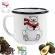 Free Shipping 350ml Enamel Coffee Mug Creative Animal Breakfast Cup Black Roll Rim With Handgrip Milk Tea Cup
