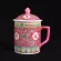 Traditional China Jingdezhen Ceramic Blue and White Porcelain Mug Red/Blue/Yellow Tea Cup Lid Drinkware 300ml
