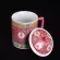 Traditional China Jingdezhen Ceramic Blue and White Porcelain Mug Red/Blue/Yellow Tea Cup Lid Drinkware 300ml