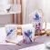 400ml Elegant Flying Bird Ceramic Coffee Tea Mugs With Gold Paint Handle Drinkware Countryside Gardens Set