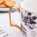 400ml Elegant Flying Bird Ceramic Coffee Tea Mugs With Gold Paint Handle Drinkware Countryside Gardens Mugs