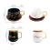 Creative Fresh Nordic Style Marble Matte Gold Ceramic Cup Tea Mug With Wooden Lid Tray