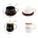 Creative Fresh Nordic Style Marble Matte Gold Ceramic Cup Tea Mug with Wooden Lid Tay