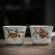 2 Pcs/lot Chinese Retro Ru Kiln Teacup Handmade Ceramic Coffee Cup Hand Painted Boutique Tea Bowl Master Cup Tea Set Accessories