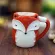 500ml Ceramic Creative Cute Animal 3D Fox Large Capacity Cartoon Breakfast Milk Drinking Mugs and
