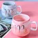 2 Pieces Flamingo Coffee Mugs Ceramic Mug Mr Mrs Travel Milk Tea Cup 250ml Wedding Dropshipping