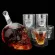 7pcs/set Crystal Skull Shot Glasses Cup Set With 550ml Wine Glass Bottle Decanter Home Bar Vodka Drinking Cups