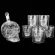 7pcs/set Crystal Skull Shot Glasses Cup Set With 550ml Wine Glass Bottle Decanter Home Bar Vodka Drinking Cups