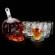 7pcs/set Crystal Skull Shot Glasses Cup Set With 550ml Wine Glass Bottle Decanter Home Bar Vodka Drinking Cups