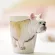 New Design Creative Ceramic 3d Mug Coffee Milk Puer Tea Mugs 3d Animal Shape Hand Animals Giraffe Cow Monkey Cup