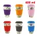 Dropshipping 400ml Reusable Bone China Ceramic Travel Mugs Tea Coffee Travel Coffee Cup Home Office Silicone Lid