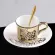 New Leopard Anamorphic Cup Mirror Reflection Cup Zebra Elk Coffee Cup With Plate