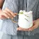 Mugs Milk Cups Saucer Marble Luxury Coffee Ceramic Travel and Water Cafe Tea Tumbler with Dish Spoon Set