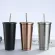Stainless Steel Double Insulation Cup 600ml Vacuum Straw Cup with Lid Beer Mugs for Tea Cup Metal Cup Drink Straw Travel Cups