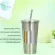 Stainless Steel Double Insulation Cup 600ml Vacuum Cup With Lid Beer Mugs For Tea Cup Metal Cup Drink Straw Travel Cups