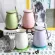 Colorful Tea Coffee Mugs With Lid Spoon Coffee Tea Porcelain Cups Home Office Breakfast Milk Cup