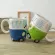 Creative Hand Painted Double Bus Cup Retro Ceramic Cup Coffee Milk Tea Beverage