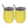 2pcs/set Portable Stainless Steel Mug Wine Glass Beer Wine Cup Tumbler Sippy Cup With Lidstrawcleaning Brush Tea Milk