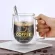 200ml/300ml Double Mug Office Cups Heat Insulation Double Coffee Mug Coffee Glass Cup Best Mug For Friends