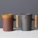 Vintage Ceramic Coffee Mug Style Tea Cup Tumbler Rust Glaze Office Tea Milk Mug With Spoon Wood Handle Drinkware