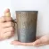 Vintage Ceramic Coffee Mug Style Tea Cup Tumbler Rust Glaze Office Tea Milk Mug With Spoon Wood Handle Drinkware