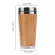 Upors 450ml Natural Bamboo Travel Mug With Lid Stainless Steel Coffee Cup Tumbler Bottles Beer Coffee Mug Tea