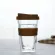 400ml Transparent Coffee Cup With Silicone Cover Thick Double Glass Travel Mug Travel Mug With Lid Modern