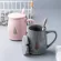 500ml Mug Couple Ceramic Cup Office Cup Nordic Household Cup With Lid Spoon I076