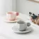 Nordic Creative Geometric Ceramic Coffee Cup Concentrated Italian Coffee Cup Saucer Set Household Small Coffee Cup