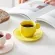 Nordic Creative Geometric Ceramic Coffee Cup Concentrated Italian Coffee Cup Saucer Set Household Small Coffee Cup