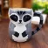 3D Animal Mug Ceramic Creative Cute Fox Cup Large Capacity Hand Painted Cartoon Ceramics Breakfast Milk Mugs