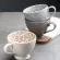 400ml Japanse Art Retro Ceramic Embossed Princed Coffee Minimalist Home Large Capacity High Foot Breakfast Oatmeal Cup