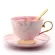 Light Light Luxury Style Edged Ceramic Marble Coffee Cup Saucer Set Wedding Couple Cup Office afternoon Tea Black Tea Cup